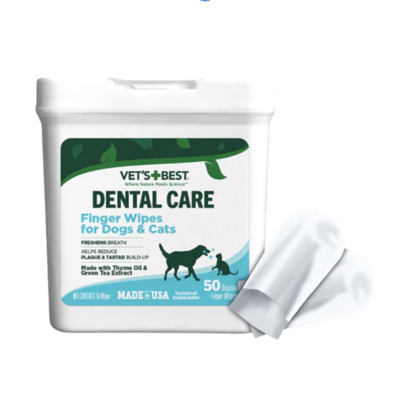Vet's best dental care wipes dental health for cats